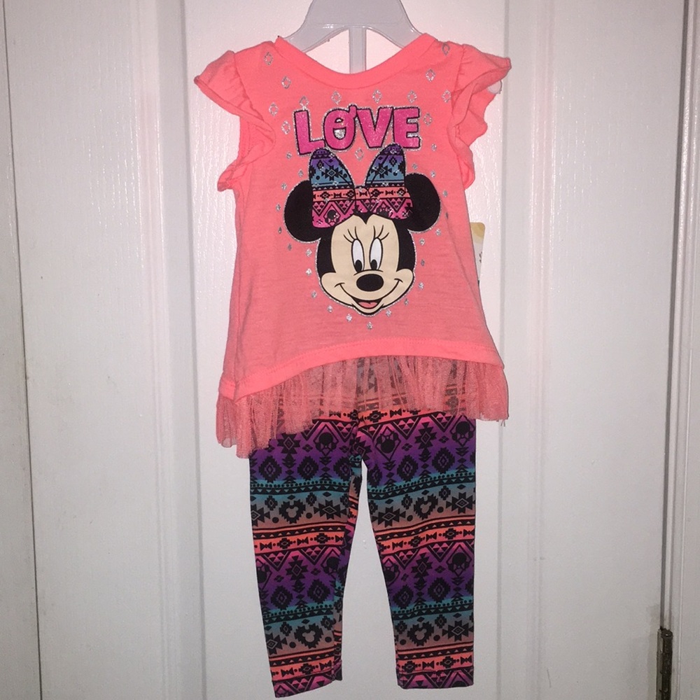 Disney baby girl’s 2pcs top & bottom set. 12M